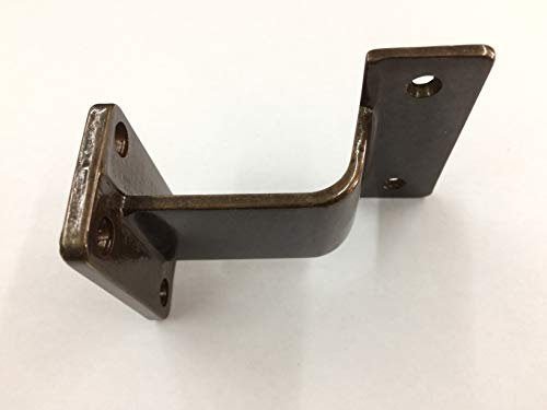 Supporto per corrimano quadro MARIVA colore bronzato verniciato Art.107 Mariva.Fissaggio a parete tramite 4 fori