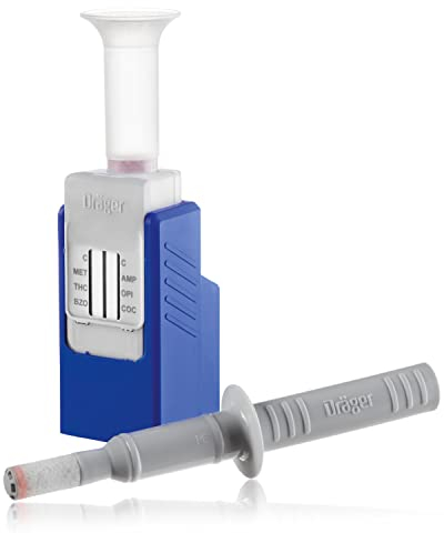 Dräger DrugCheck 3000 Speichel-Drogen-Test, Schnelltest für THC (Cannabis), Kokain, Benzodiazepine, MDMA, Amphetamine, Opiate, Test der akuten Wirkung, 3 Stück