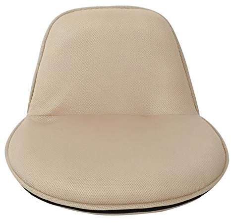 Rebecca Mobili Aufklappbarer Sessel, Bodenstehender Sessel, Netz Polyester, Yoga Lesen, Lounge - Größe: 44 × 52 × 50 cm (HxBxT) (Beige)