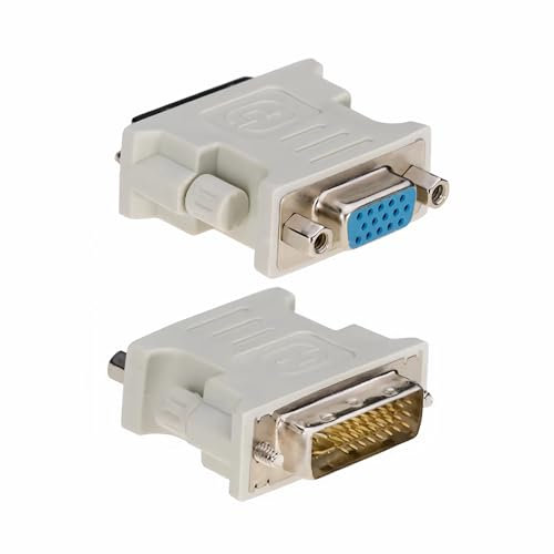 Bolwins J08S DVI auf VGA Adapter – DVI-D 24+5 Stecker auf VGA 15-pol Buchse – Hochwertiger Monitoradapter für PC, Laptop, HDTV, DVD-Player