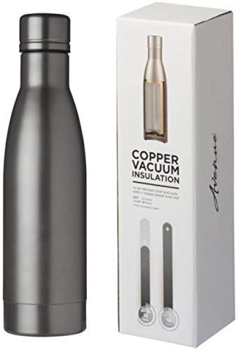 Schmalz® Isolierflasche VASA 500 ml vakuumisolierte Trinkflasche aus Kupfer Edelstahl mit Kupferisolierung auslaufsicher BPA-Frei (titan, ohne Gravur)