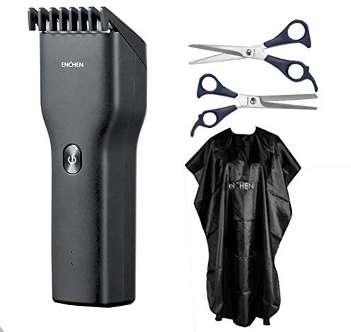 Fbartl Haarschneidemaschine Herren USB Wiederaufladbar IPX7 Wasserdicht Haarschneidemaschine (Schwarz)