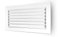 GASMOBE Rejilla ventilación retorno simple aluminio deflexión horizontal aire acondicionado MEDIDAS INTERNAS (400X150, BLANCO)