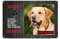 PR Print Royal Blechschild PERSONALISIERT mit EIGENEM Hundefoto und Spruch - Achtung! Ich bin da - Geschenkidee für Hundebesitzer/Türschild/Hundeschild - Querformat DIN A4