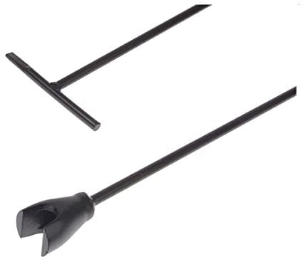 Unibos | Universal Stopcock Key | Long T-Handle Drain Stopcock | Water Manhole Stopcock | Key Wrench | Alloy Steel Head | Combination Stop Cock Key | 1meter Long