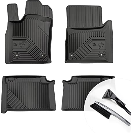 moto-MOLTICO Gummimatten Auto, 4-teiliges Set, Allwetter Gummi Fußmatten mit Rand, Antirutsch & Wasserfest Autoteppiche - passend für Jeep Grand Cherokee WK2 ab 2010