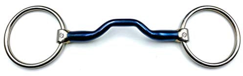 OTTE Ported Blue Sweet Iron Loose Ring Snaffle Bit Horse Bit (5.5)