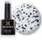 BLUESKY Gel Nail Polish, Speckled Egg Shell Effect Clear No Wipe Matte Top Coat, 10ml, Matte Finish, Clear with Black Pieces (Requires Curing Under Uv/Led Lamp)