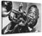 MHGDA Jazz Musiker Louis Armstrong 2 Leinwand Poster Schlafzimmer Dekor Sport Landschaft Büro Zimmer Dekor Geschenk 50 x 75 cm Rahmen: