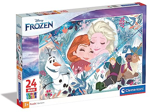 Clementoni - 24224 - Supercolor Puzzle Disney Frozen 2 - Puzzle Mit 24 Teile Maxi - Puzzle Für Kinder Ab 3 Jahren, Made In Italy