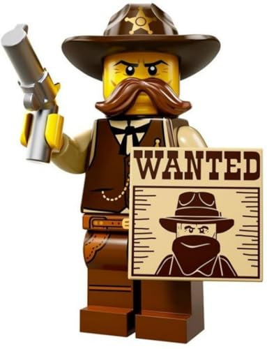 LEGO Series 13 Minifigures - Sheriff Minifig Western with Wanted Sign and Pistol (71008)