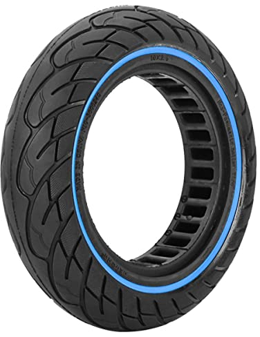 G.V.SHOP® 1 x Vollgummiräder 10 x 2,5 Zoll 36 mm Reifen für Elektroroller, Xiaomi, Ducati, Lexgo, Vivobike S2, rutschfest, Vollgummi 60/70 6.5 (Blau 1pcs)