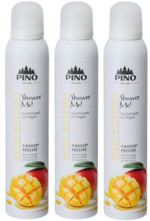 Pino Shower Me Duschschaum Mango Macadamia 200 ml 3er Set