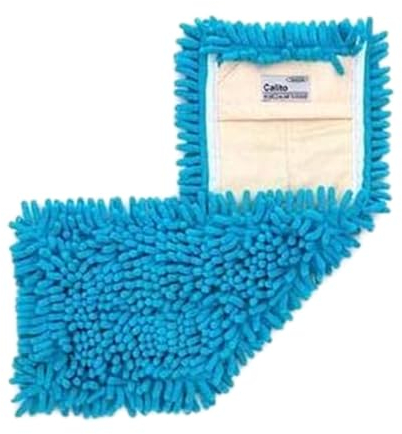 Wisch-Star Wischmopp Bezug 50 cm aus Mikrofaser in Blau, Bodenwischer Bezug, Ersatzbezug mit Taschen, für alle gängigen Klapphalter