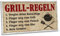 ARTFAVES® Gartenschild - Grillregeln | Shabby Chic Vintage Gartendeko, Schild mit Spruch zum Thema Garten/Grillen | Größe: 30 x 15 cm