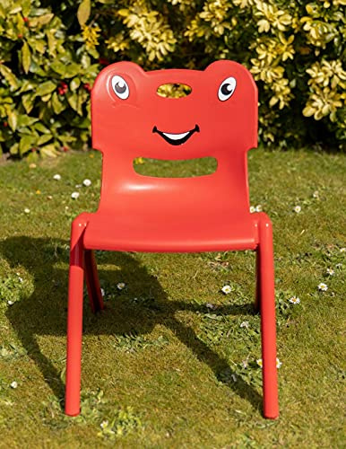 Plastic Kids Chairs Indoor Outdoor Garden Stackable Toddler Children Chair (Red)