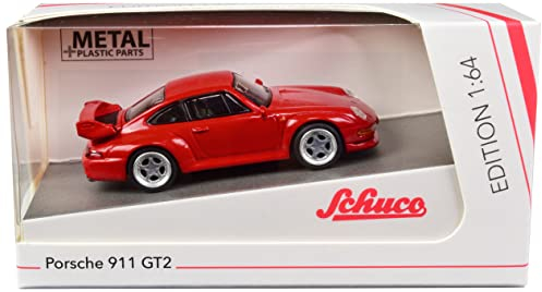 Schuco 452027100 Auto Modellauto, Rot/Ausflug, einfarbig (Getaway Solids), Medium