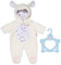 Baby Annabell Anzug im Schäfchenlook mit Kapuze und Schäfchen-Ohren, Strampler für 43 cm Puppen, 709825 Zapf Creation