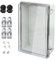 LeMotech Electrical Box, IP67 Waterproof Hinged Clear Cover Stainless Steel Latch Junction Box, ABS Plastic Electrical Enclosure with Mounting Plate,Wall Brackets, Cable Glands,10.2x6.3x3.9, Grey