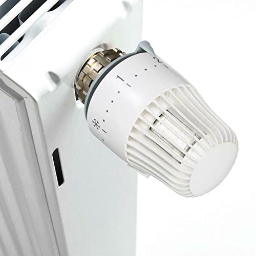 SPORTARC Cabezal termostático 2 piezas válvula de radiador válvula de refrigeración para oficina hogar cabeza de termostato M30 x 1.5 aplicable, termostato de radiador con ajuste cero