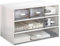 Desktop Organizer, Stackable Organizer Drawers, Plastic Drawers Organizer, Desktop Storage Box Drawer for Collection Small Item/Cosmetic Office Organization-6 Drawers (White) Large Capacity
