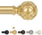 TANGWIN Goldene Gardinenstangen für Fenster, 71,1 bis 122,9 cm, verstellbare Gardinenstange, robuste Gardinenstangen, Retro-Netzstruktur, Endstücke, Vorhangstange, Einzelfenster, 45,7–114,3 cm,