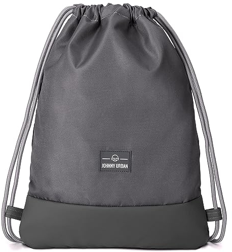 Johnny Urban Turnbeutel Damen & Herren Grau - Blake - Sportbeutel für Alltag, Festival, Sport - Rucksack Beutel mit Kordelzug - Wasserabweisend