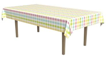 Beistle Karierte Papiertischdecke
