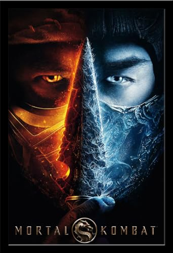 Mortal Kombat - Scorpion bv Sub-Zero - Poster - Größe 61x91,5 cm + Wechselrahmen, Shinsuke® Maxi MDF schwarz, Acryl-Scheibe