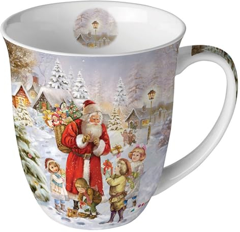 Ambiente Tasse 0,4 l - Tasse à café - Tasse à thé - Tasse à thé - Père Noël - Cadeaux pour enfants - Père Noël