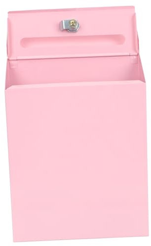 Veemoon Briefkasten Briefkasten Mit Schloss Paket Innenpost Zeitungshalter Briefhalter Stimmzettelaufkleber Geld Wohnaccessoire Fänger Briefvorrat Drop-Topper Eisen Büro