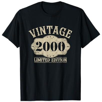 25. Geburtstag Geboren 2000 Limitierte Auflage Vintage 2000 T-Shirt