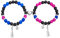 Yamobi Matching Armbänder für Paare beste Freunde,Mode-Schmuck Geschenke für Valentinstag und Halloween，Magnetische Paare Armbänder Fernbeziehung Armband