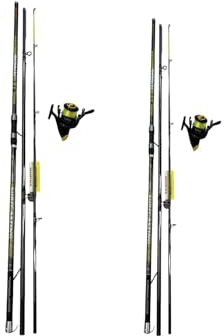 Generico Mgfishing Kit Pesca surfcasting 2 Canne TRABUCCO SONIC 4,20mt 200gr + 2 Mulinelli TrabuccoSONIC 8000