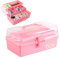 3 Layers Art Storage,Medical Box,Plastic Craft Storage Boxes with Compartments,Craft Box Storage Caddy,Art Storage Box,Craft Organiser for Sewing,Hobby,Arts,Crafts,Lego,Medicine,Stationery (Pink)