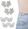 Qianyu 4 Paare Knöpfe Hosen Enger Machen Clip Jeans Taillenstraffer Abnehmbare Verstellbare Diamant Schmetterling Jeansknöpfe für Lose Jeans Hosen Röcke Taillenverstellknopf
