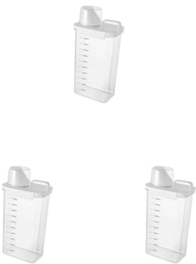 Juego de 3 depósitos de almacenamiento de detergente transparente para lavandería y jabón para lavandería