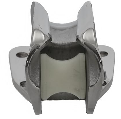 Ankerrolle/Bugrolle | Funktionell & robust | Rostfreier Edelstahl | Rolle aus Nylon | Für Leinen bis 14 mm/Ankerketten von 6-8 mm