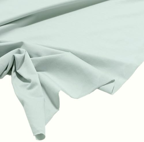 TOLKO Baumwolljersey Jersey Stoff Meterware | uni Damen Shirt Kleid Rock Jersey Bettwäsche Kleiderstoff | Weich elastisch 160cm breit | Stoffe zum Nähen Baumwollstoff Meterware (Hell Grau)