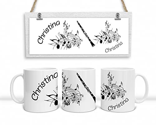 Personalisierte Musiker-Tasse Klarinette – Einzigartige Geschenkidee für Klarinettisten - Fassungsvermögen 330 ml