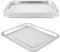 CHEUKYIU 6 piatti da portata in acciaio inox, 32 x 27 x 2 cm, rettangolare, vassoio da catering, in argento, per casa, ristorante, hotel