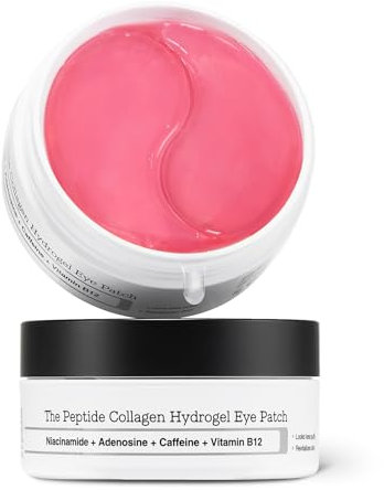 COSRX Peptide Collagen Hydrogel Augenpads mit Koffein gegen Augenringe, vermindert das Volumen von Tränensäcken und Schwellungen, Anti-Falten Eye Pads, Korean Skincare, 60 Stück