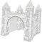 ERINGOGO 1 Set Graffiti Spielzeug 3D Puzzle Aus Pappe Kinder Zum Ausmalen Spielhaus 3D Schloss Zeichnung 3D Gebäudemodell Puzzle 3D Graffiti Gekritzelzeichnung 3D Schloss
