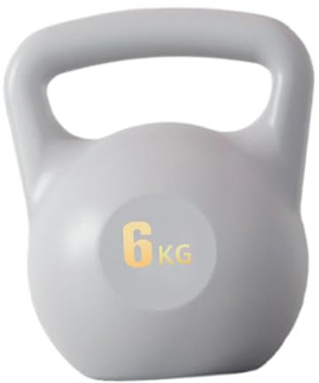 QSTDGVPW Selbstbefüllte Kettlebell für Heimfitness Und Training, Grau 6kg