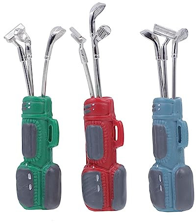 Vaguelly 3sätze Mini Golf Bag Set Mit Clubs Teiliges Set Für Miniatur-hausdekoration Für Golfliebhaber Aus Hochwertigem