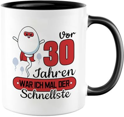 Tasse 30. Geburtstag Mann, Geschenke zum 30. Geburtstag für Männer, Geburtstagsgeschenk Kaffeetasse aus Porzellan 350 ml, Lustig Becher Geschenk für Vater Ehemann Freund, Geschenk zum Vatertag