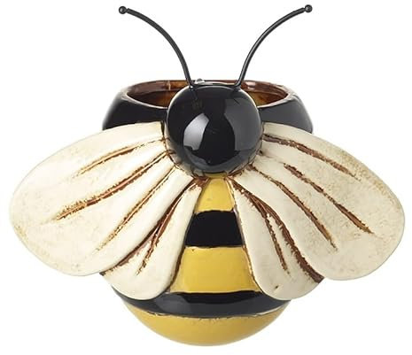 Heaven Sends Large Wall Ceramic Bee Planter – Hanging Garden & Home Pot – Decorative Bumblebee Plant Holder