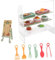 Supvox Simulation Kuchen Winzige Puppen Miniatur Küche Puppenhaus Kleine Creme Induktionsherd Mini Vers Waschbecken Brot Display Bäckerei Vitrine Kunststoff