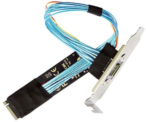 chenyang Oculink SFF-8612 vers PCI-E 4.0 NVME M.2 M-Key Câble d'extension avec support de fente 8/12 cm pour carte graphique externe et SSD