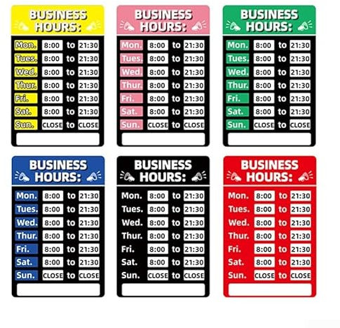 Señal de horario comercial con bolígrafo intercambiable para llamar la atención (rojo)